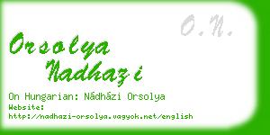 orsolya nadhazi business card